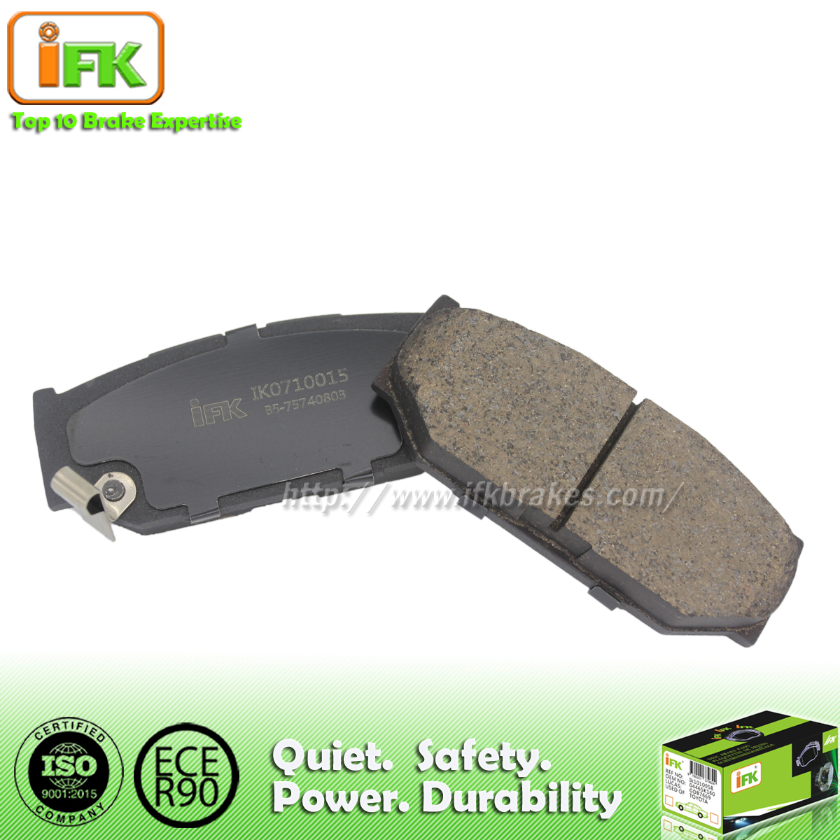 Metálico bajo sin asbesto negro Auto Pad de freno